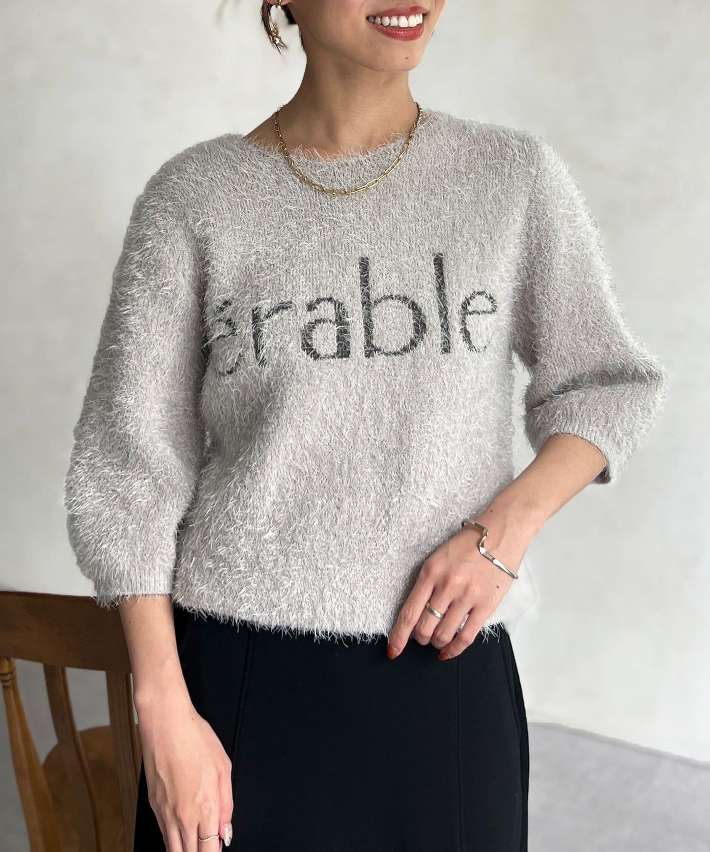 絨毛標誌JQ針織衫