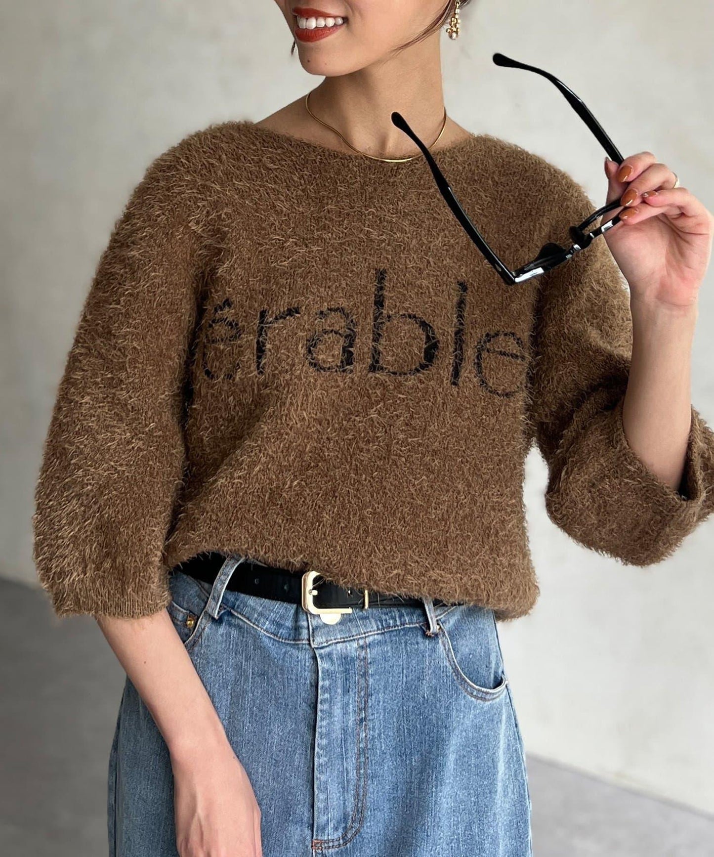 絨毛標誌JQ針織衫