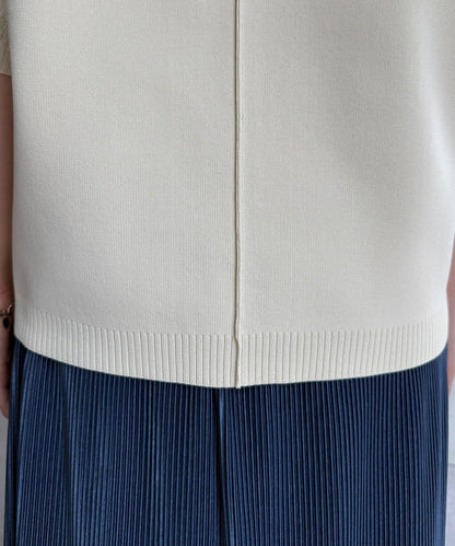 袖毛絨輕薄針織套頭衫