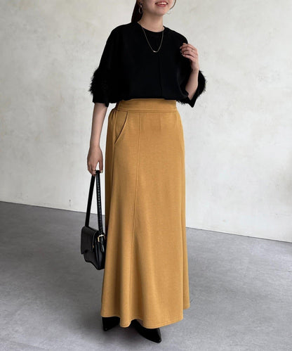 袖毛絨輕薄針織套頭衫