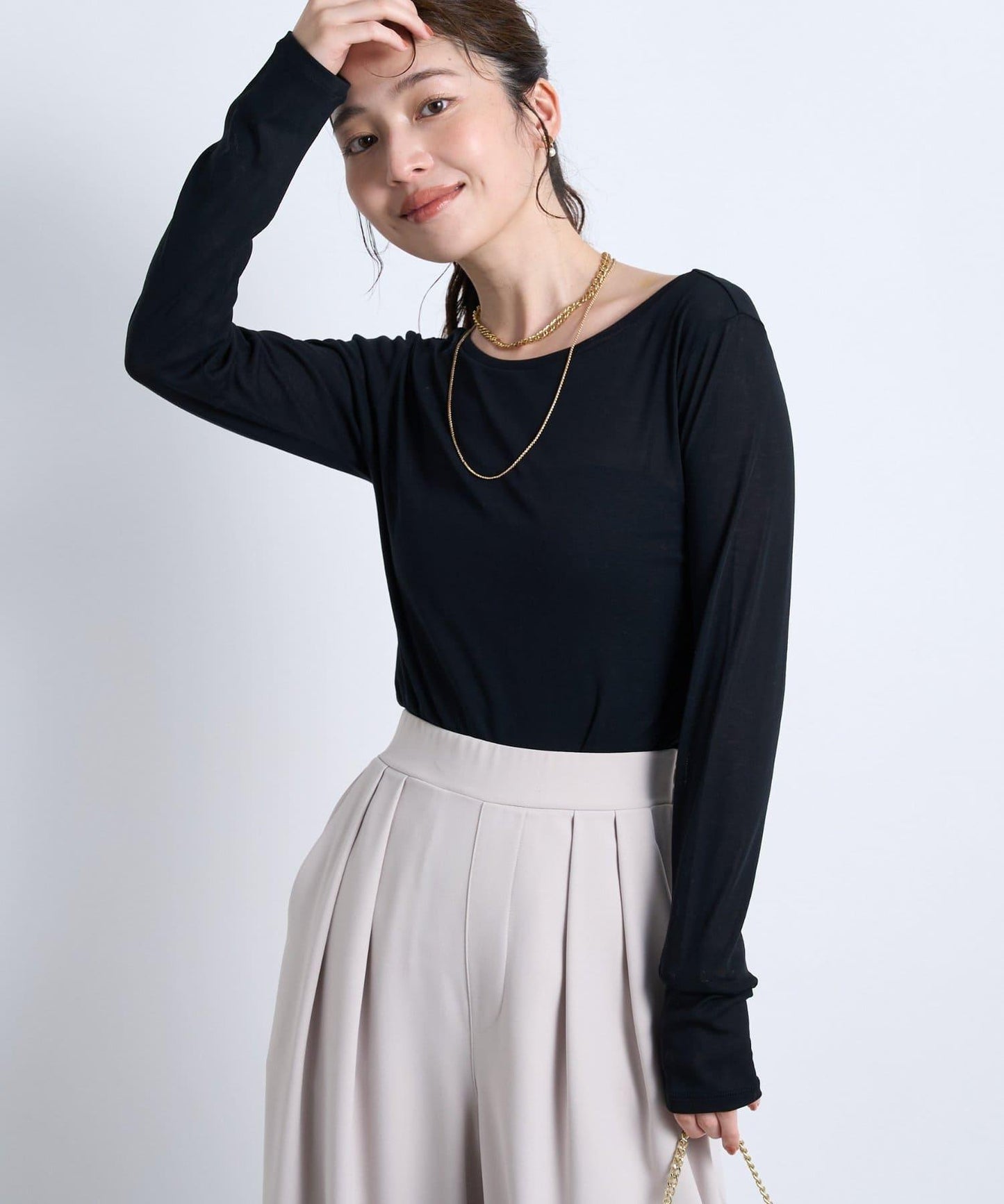 【La boutique BonBon】前後兩穿透視針織衫