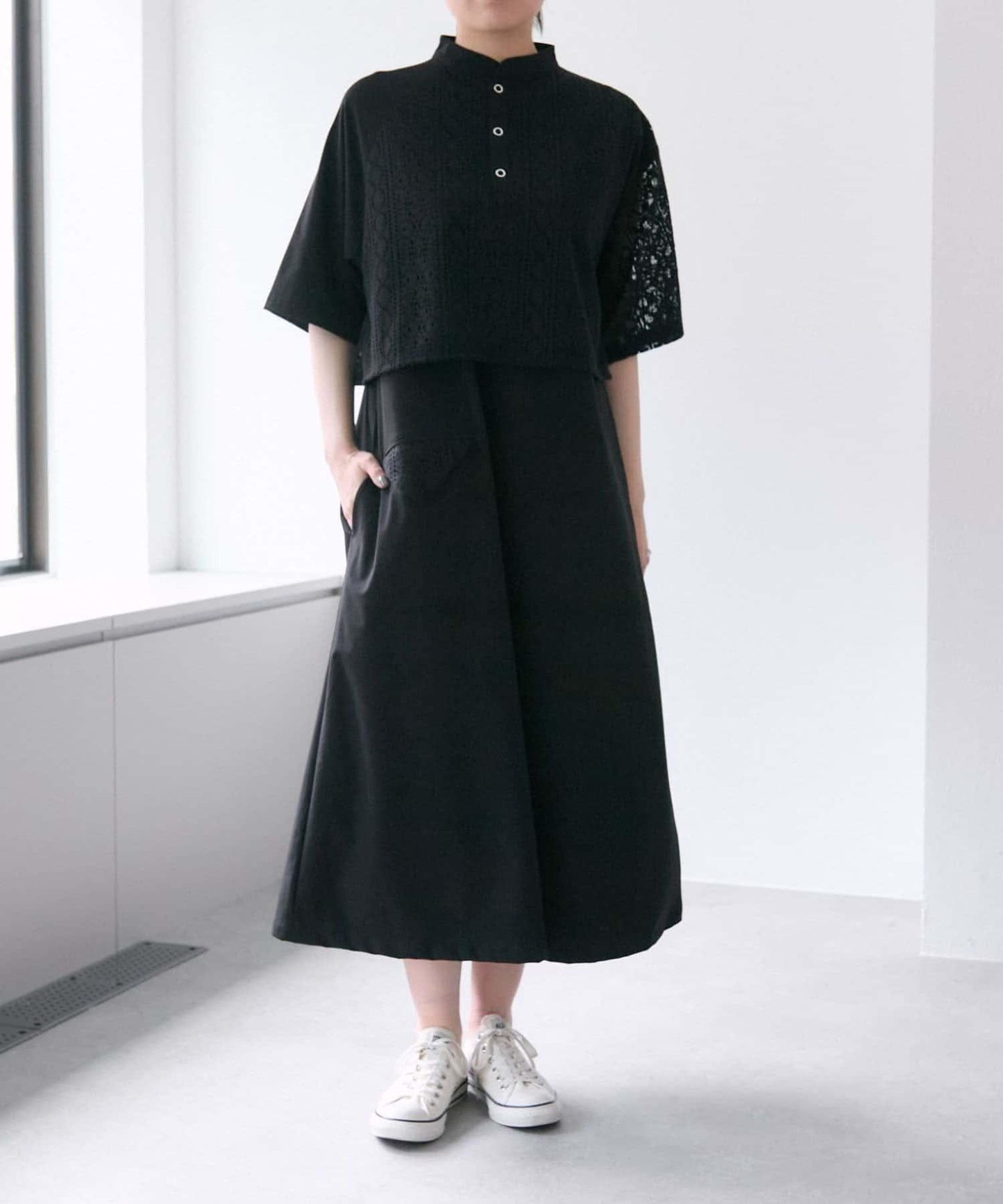 《有視頻/一件搞定！》蕾絲連衣裙【SUM1 STYLE(斯密風格)】