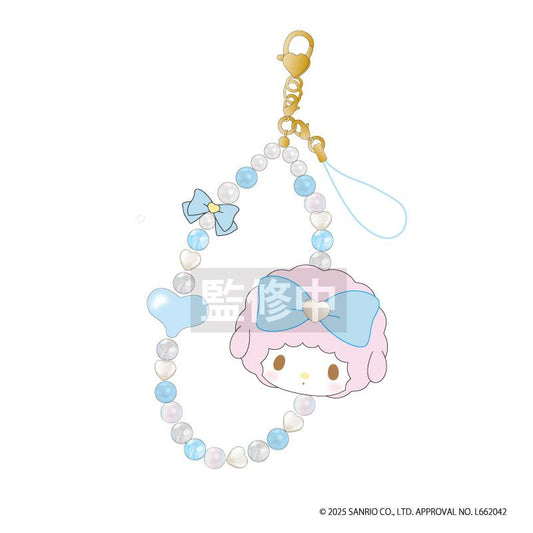 我的甜蜜鋼琴_帶玩偶的手機掛繩 藍色