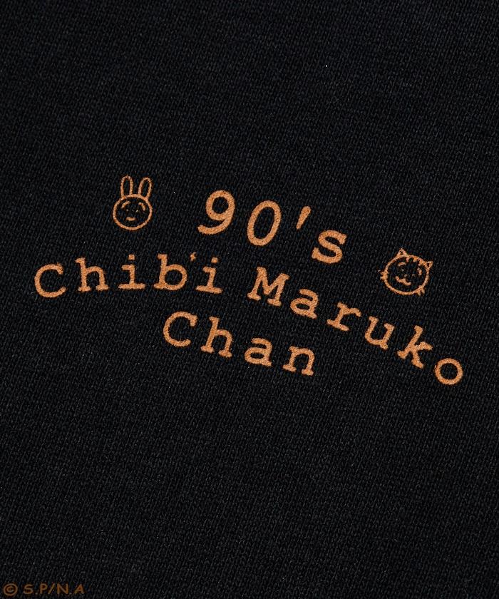 90年代 《櫻桃小丸子》 復古膠片圖形 背面印花 圓領T恤