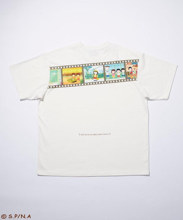 90年代 《櫻桃小丸子》 復古膠片圖形 背面印花 圓領T恤