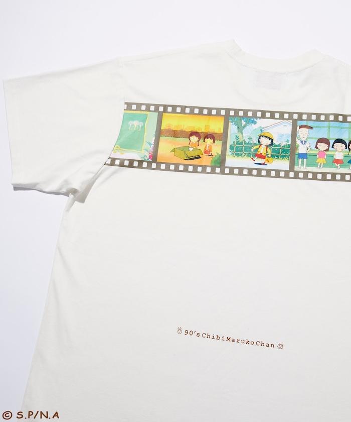 90年代 《櫻桃小丸子》 復古膠片圖形 背面印花 圓領T恤