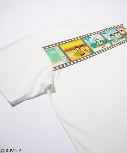 90年代 《櫻桃小丸子》 復古膠片圖形 背面印花 圓領T恤