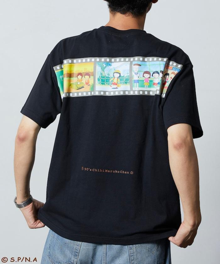 90年代 《櫻桃小丸子》 復古膠片圖形 背面印花 圓領T恤