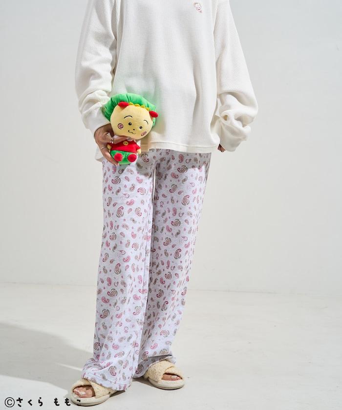 COJI-COJI 長袖 家居服套裝/睡衣套裝/格紋長T恤 毛衣褲 套裝/全印花褲