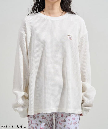 COJI-COJI 長袖 家居服套裝/睡衣套裝/格紋長T恤 毛衣褲 套裝/全印花褲