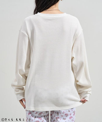 COJI-COJI 長袖 家居服套裝/睡衣套裝/格紋長T恤 毛衣褲 套裝/全印花褲