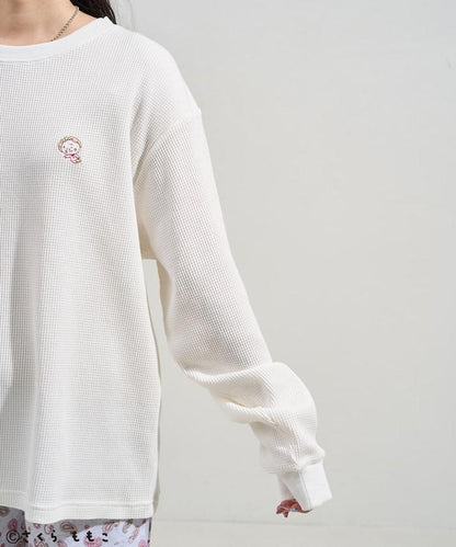 COJI-COJI 長袖 家居服套裝/睡衣套裝/格紋長T恤 毛衣褲 套裝/全印花褲