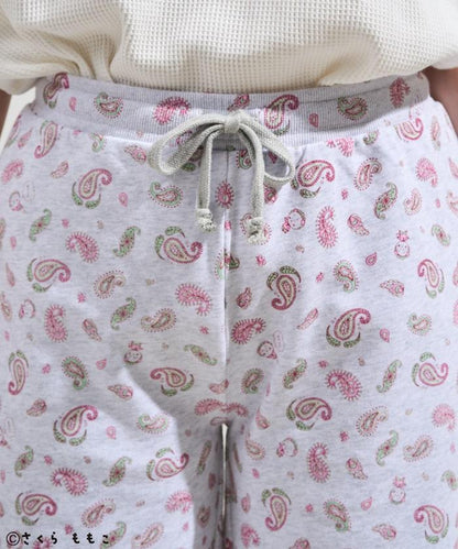 COJI-COJI 長袖 家居服套裝/睡衣套裝/格紋長T恤 毛衣褲 套裝/全印花褲