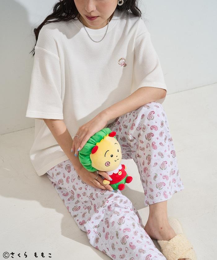 COJI-COJI 短袖室內服套裝/睡衣套裝/格紋T恤 毛巾褲套裝/印花褲