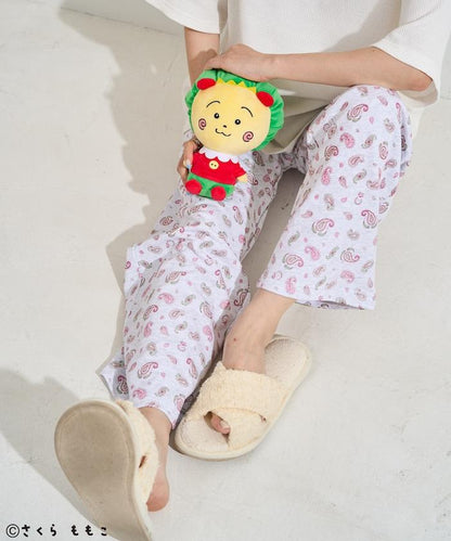 COJI-COJI 短袖室內服套裝/睡衣套裝/格紋T恤 毛巾褲套裝/印花褲