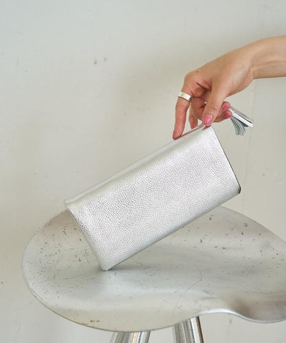 牛皮革 帶 流蘇 拉鍊 錢包