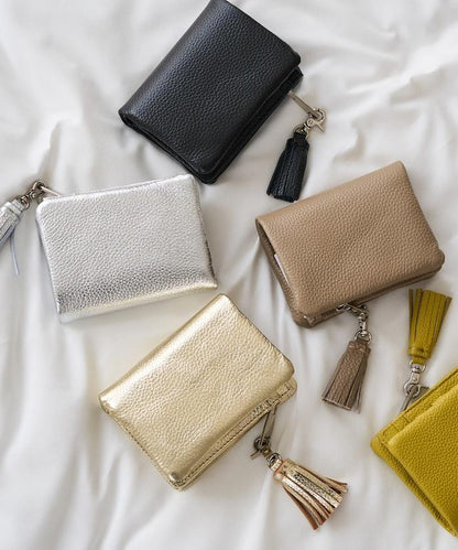 牛皮革 帶流蘇 小號 錢包