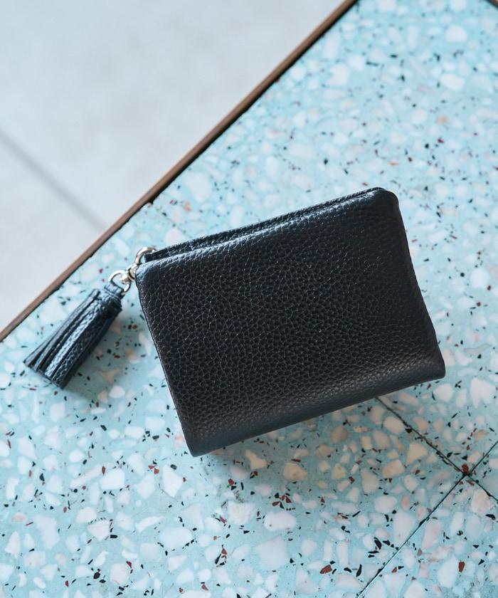 牛皮革 帶流蘇 小號 錢包