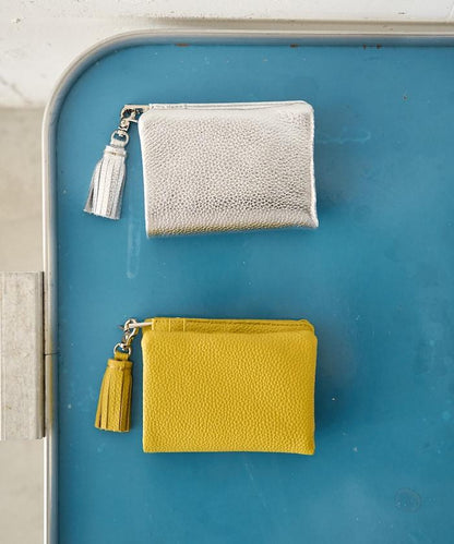 牛皮革 帶流蘇 小號 錢包