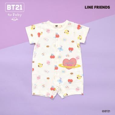【《BT21》】刺繡貼布全印花短款連體衣