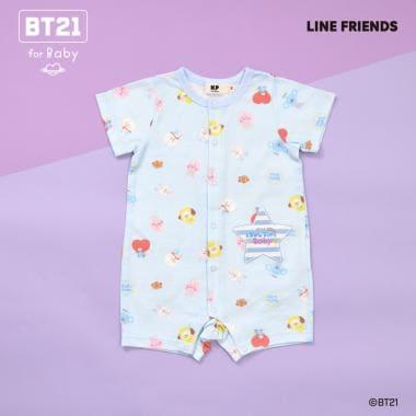 【《BT21》】刺繡貼布全印花短款連體衣