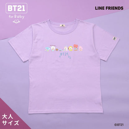 【《BT21》】印花及刺繡短袖T恤（成人款）