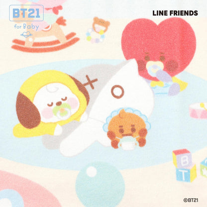 【《BT21》】拼接印花短袖T恤