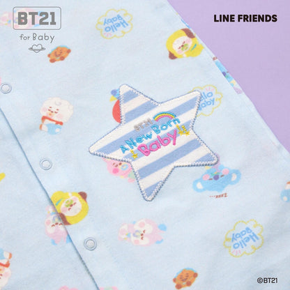 【《BT21》】刺繡貼布全印花短款連體衣