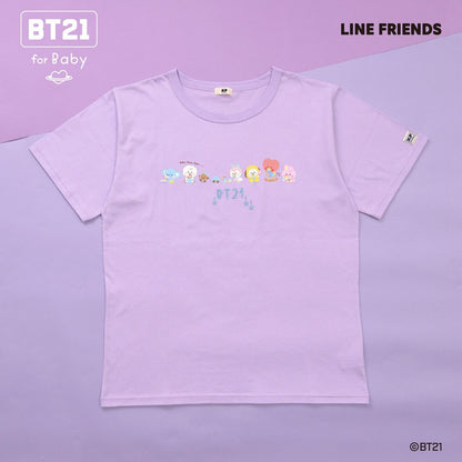 【《BT21》】印花及刺繡短袖T恤（成人款）