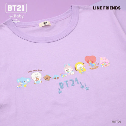 【《BT21》】印花及刺繡短袖T恤（成人款）