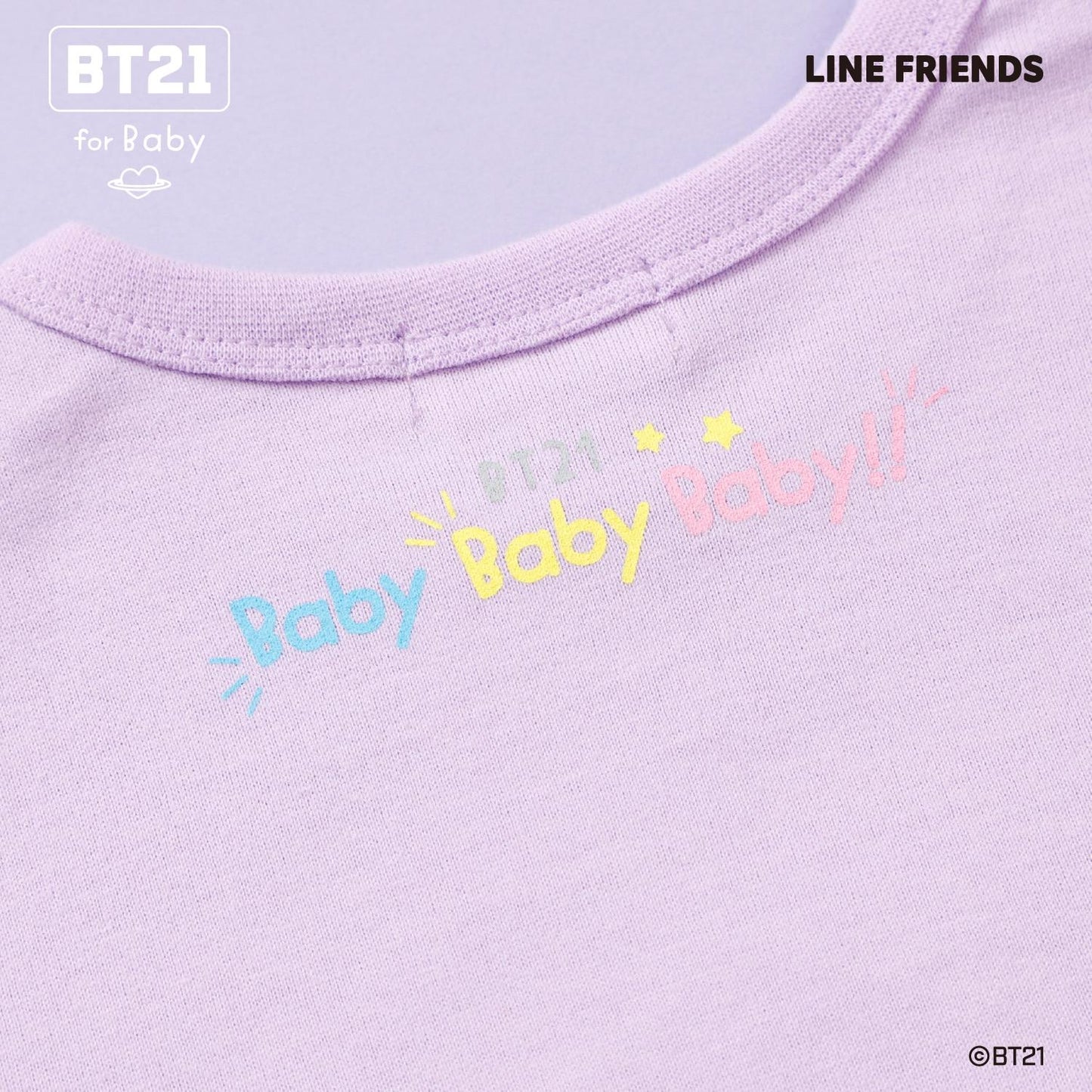 【《BT21》】刺繡短袖T恤