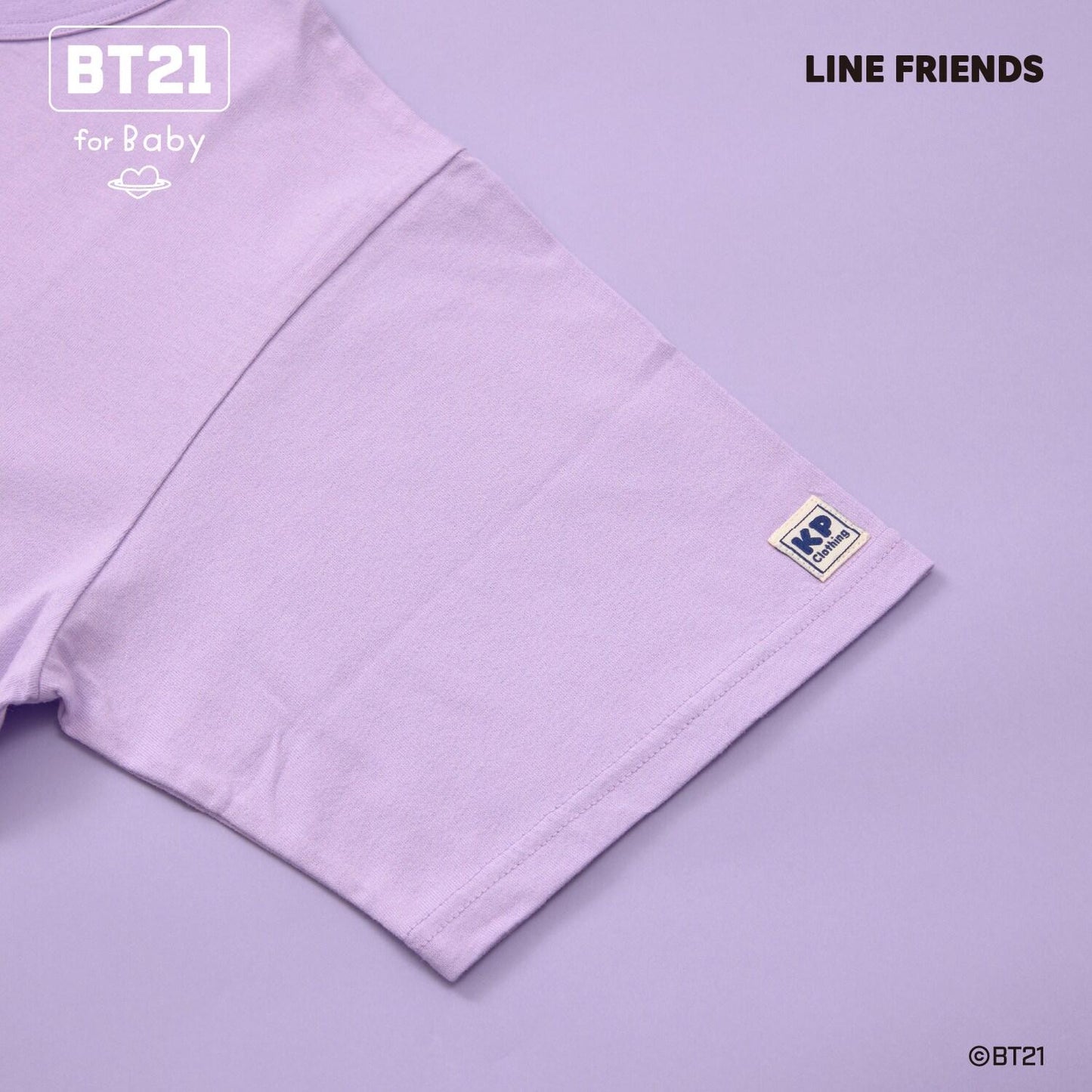 【《BT21》】印花及刺繡短袖T恤（成人款）