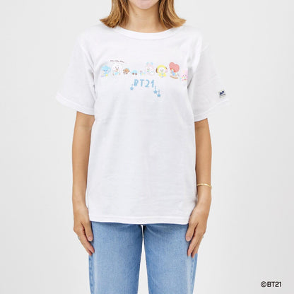 【《BT21》】印花及刺繡短袖T恤（成人款）