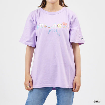 【《BT21》】印花及刺繡短袖T恤（成人款）