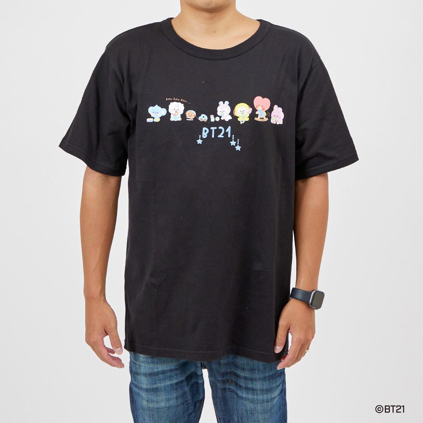 【《BT21》】印花及刺繡短袖T恤（成人款）