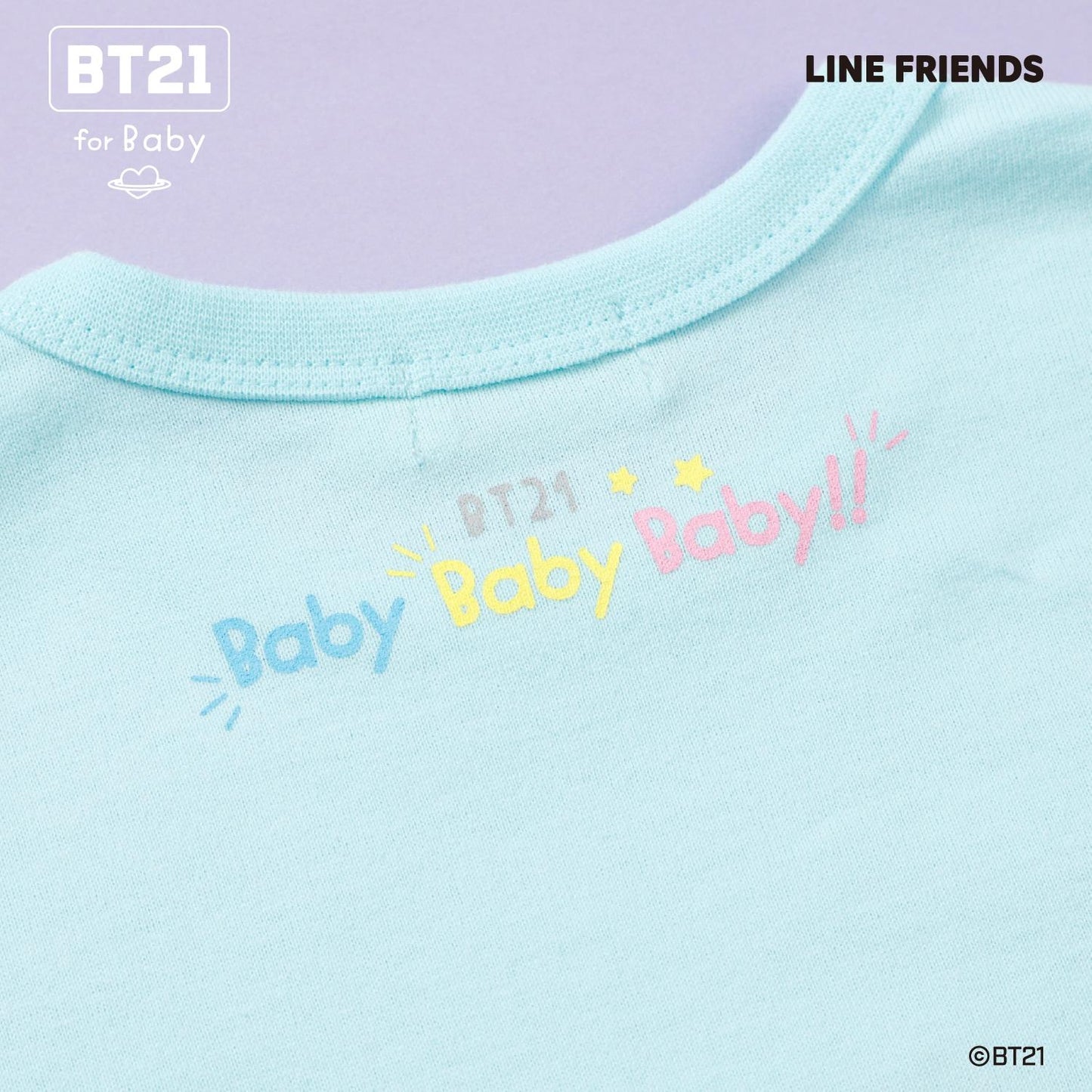 【《BT21》】刺繡短袖T恤