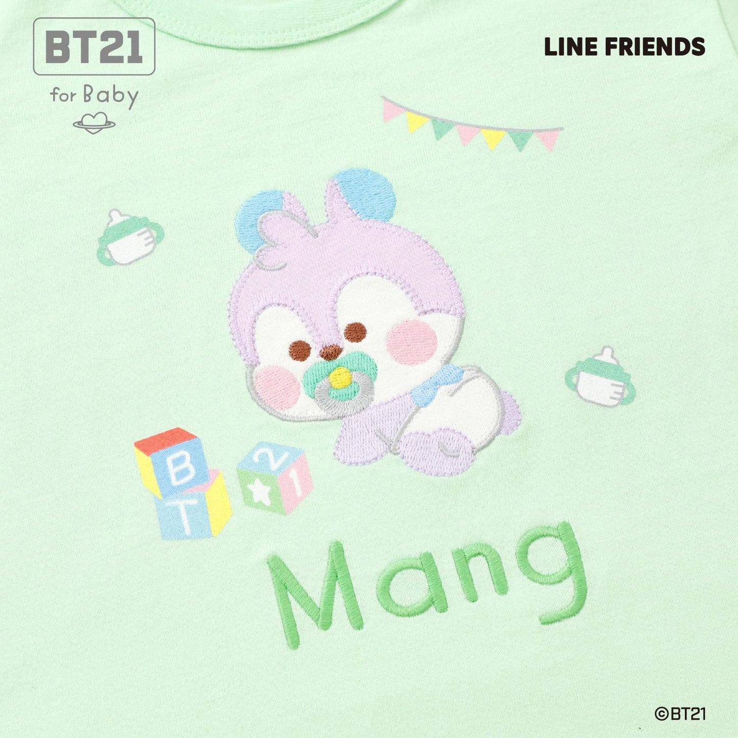 【《BT21》】刺繡短袖T恤