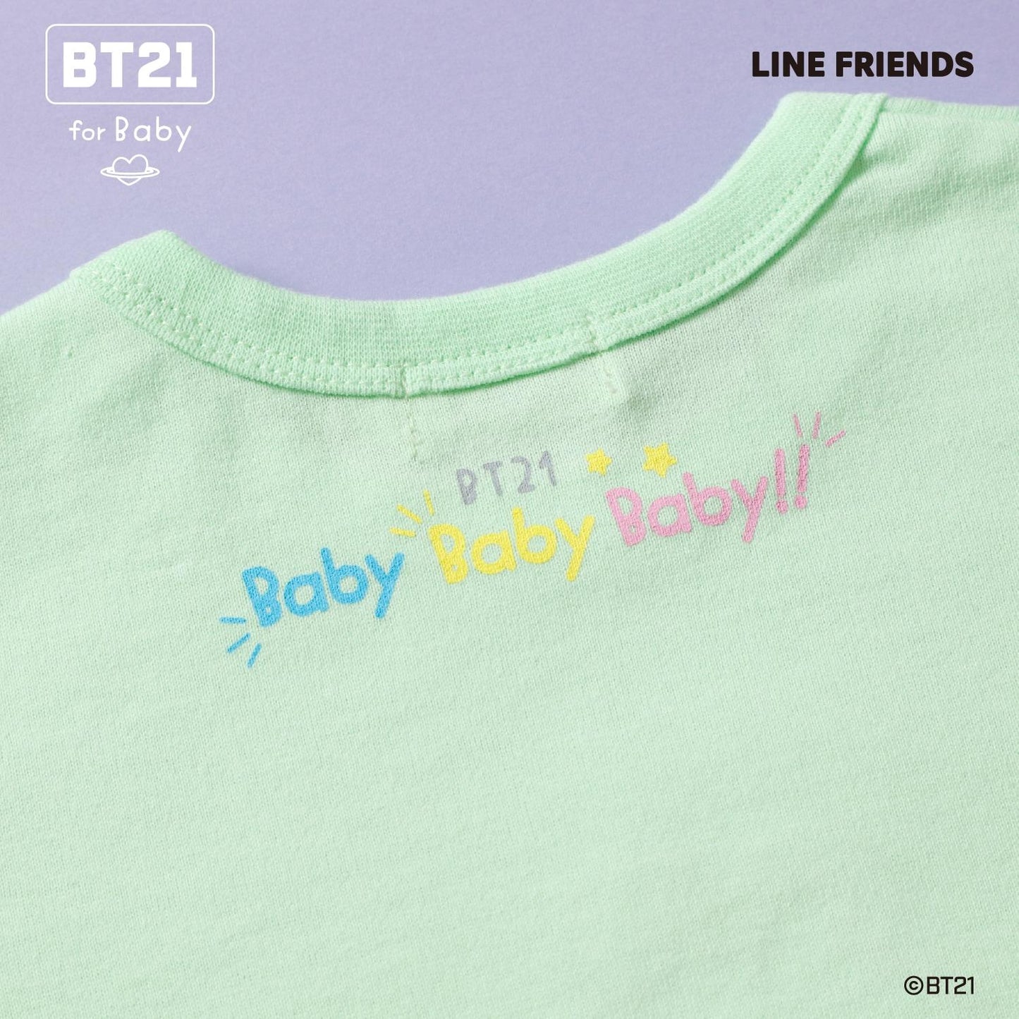 【《BT21》】刺繡短袖T恤