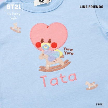 【《BT21》】刺繡短袖T恤