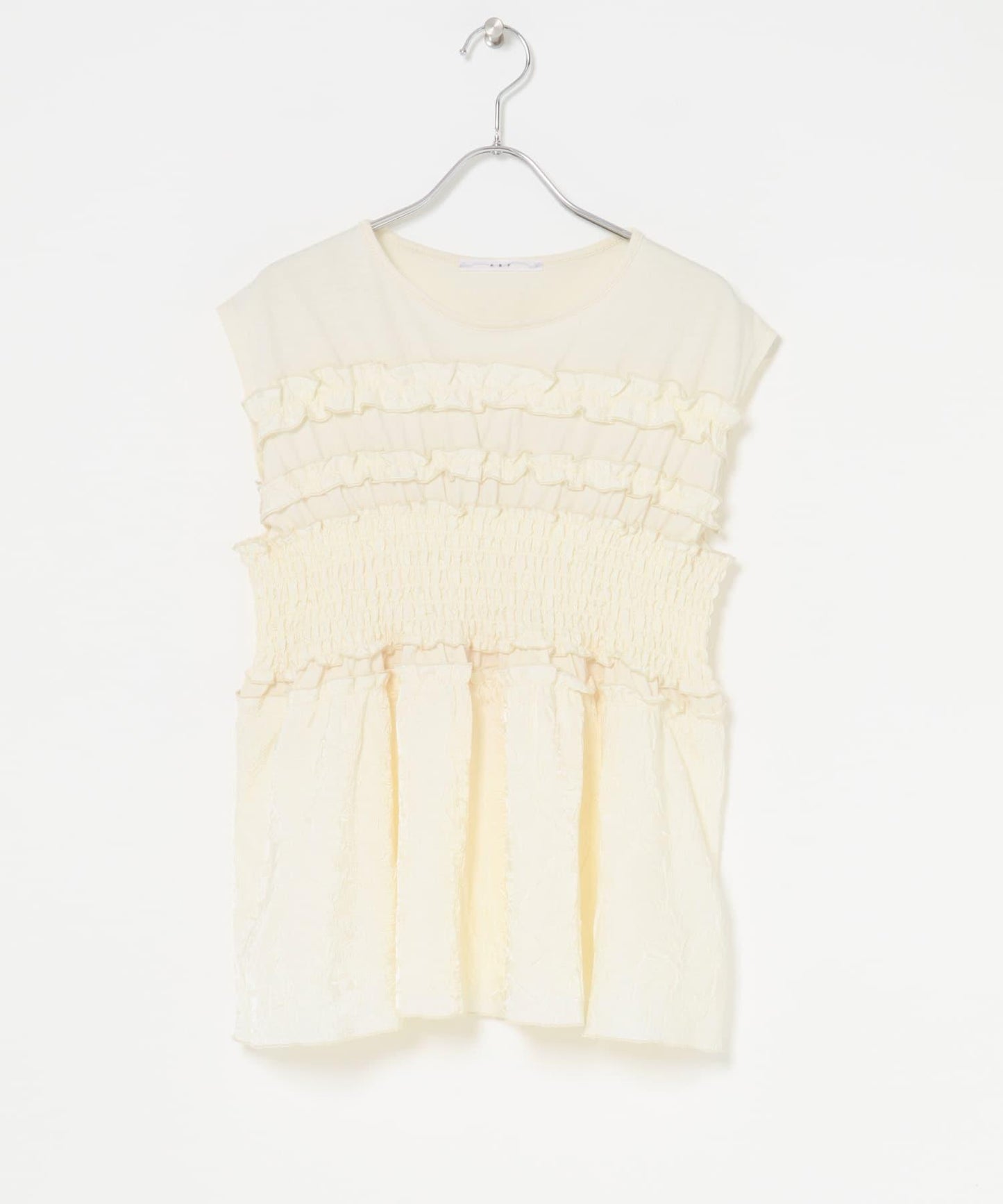 荷葉邊拼接針織衫