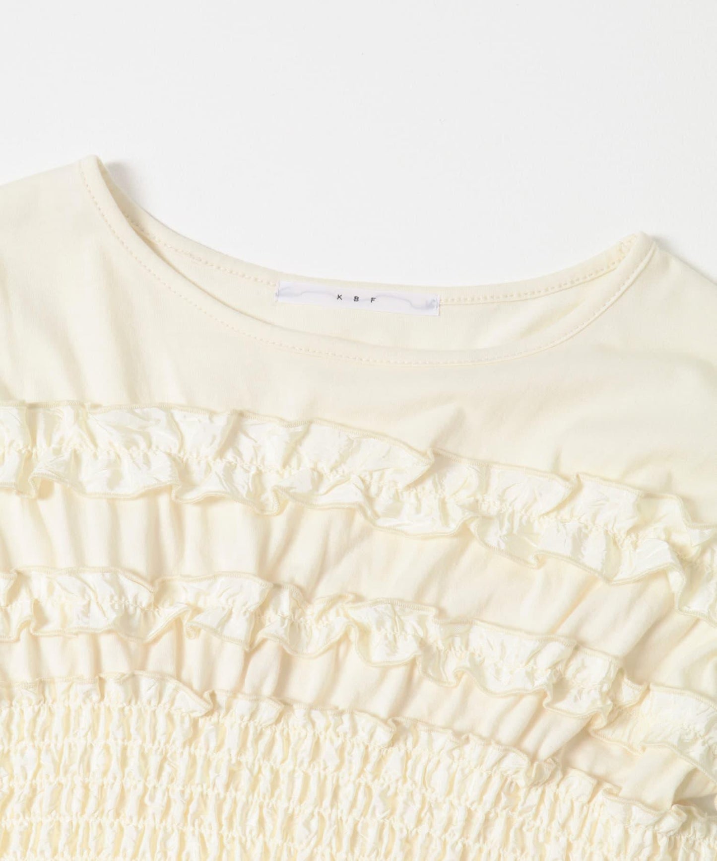 荷葉邊拼接針織衫