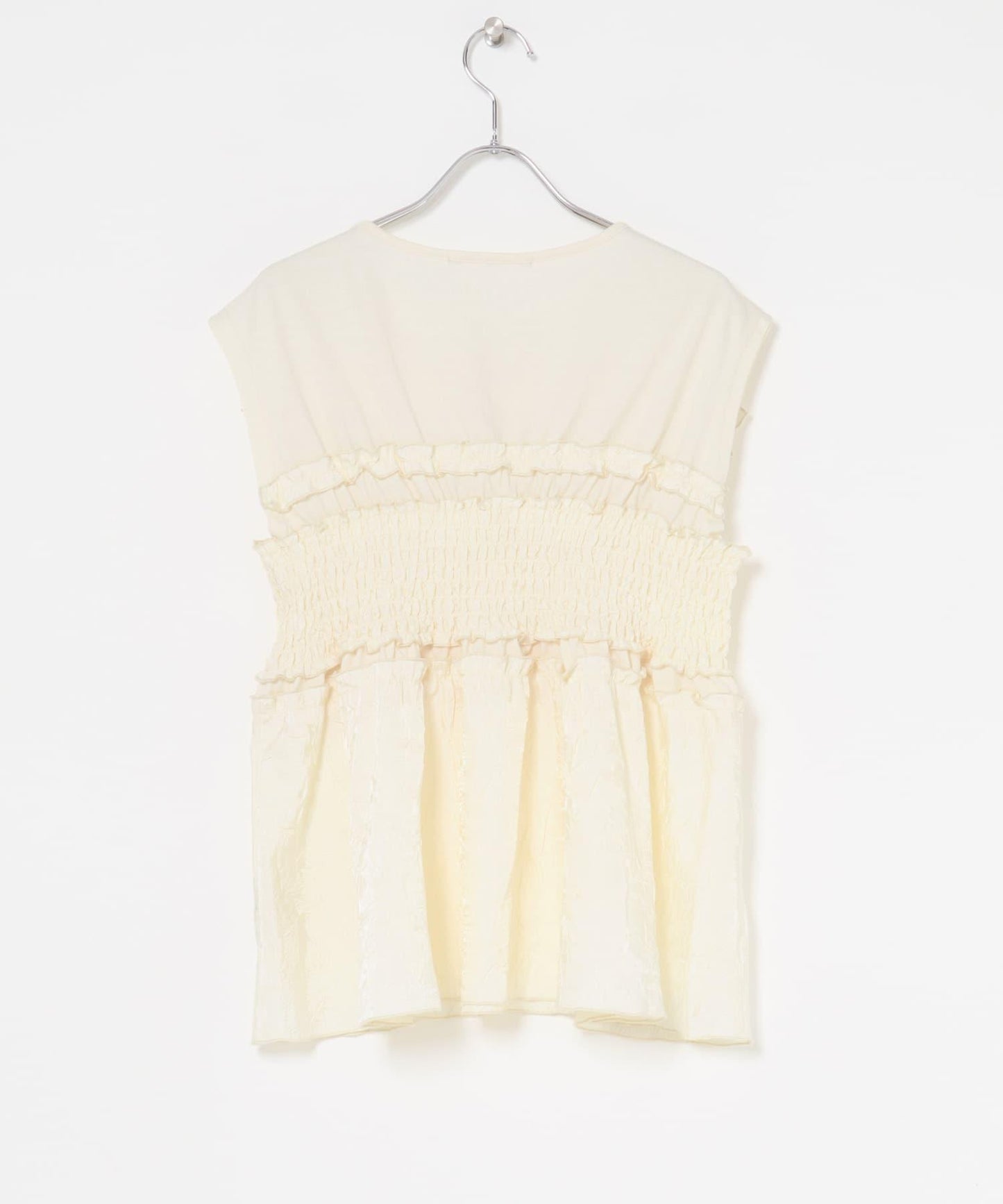 荷葉邊拼接針織衫