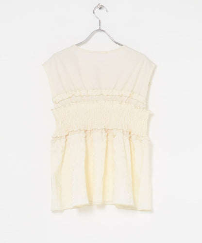 荷葉邊拼接針織衫