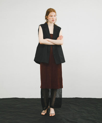 薄紗網眼針織長褲