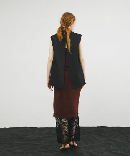 薄紗網眼針織長褲