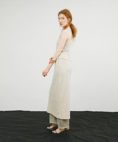 薄紗網眼針織長褲