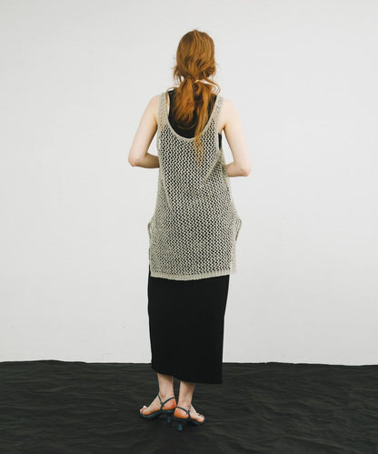 網紗針織背心