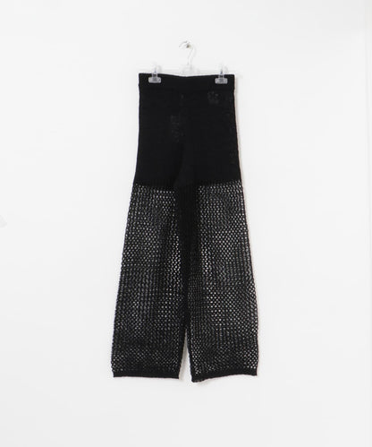 薄紗網眼針織長褲