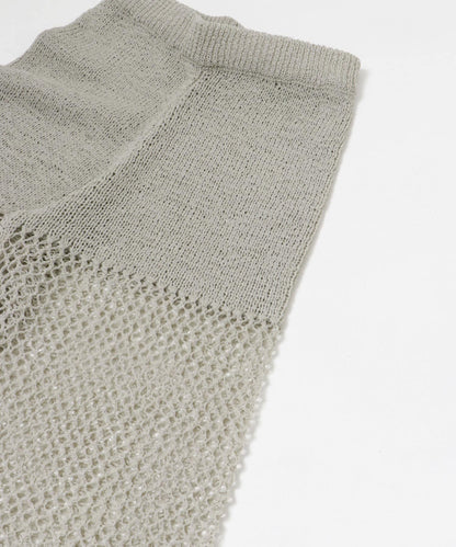 薄紗網眼針織長褲