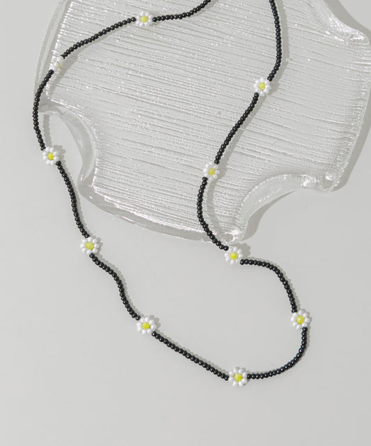 不鏽鋼花朵造型珠子項鍊